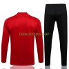 Manchester United Champions League Sweatshirts Anzüge Suit Quarter-zip 2022-23 Rot Weiß Für Kinder